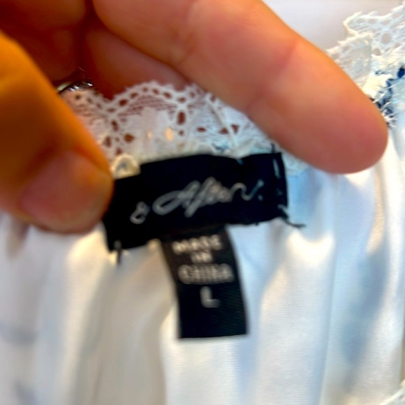 Ever After Blue and White Floral Dress - Picture 3 of 11